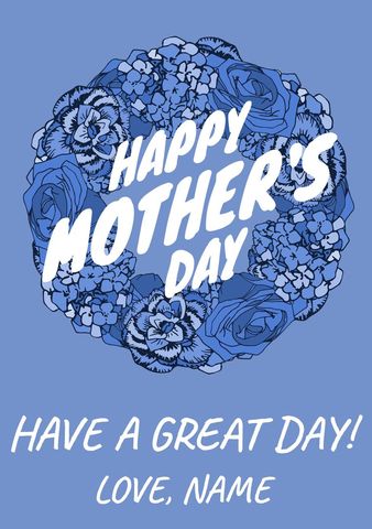Floral Mother's Day Card with Personal Message - Download Free Stock Templates Pikwizard.com