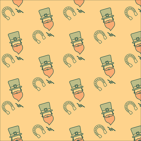 Festive Leprechaun and Horseshoe Pattern on Transparent Background - Download Free Stock Videos Pikwizard.com