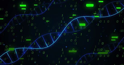 Digital DNA Strands and Binary Code Representation - Download Free Stock Images Pikwizard.com