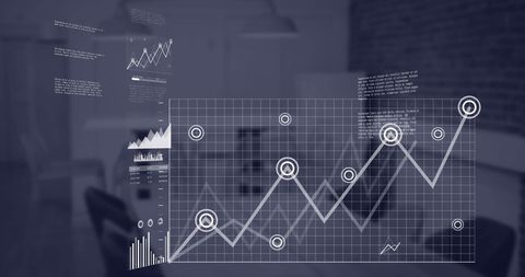 Futuristic Business Analysis Interface in Modern Office - Download Free Stock Images Pikwizard.com