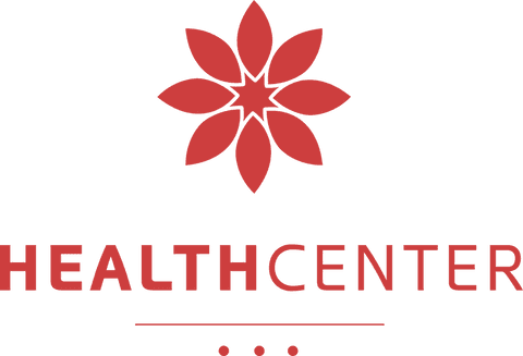 health center logo with red floral design on transparent background - Download Free Stock Videos Pikwizard.com