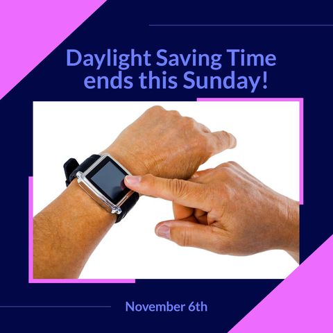 finger points at smartwatch for daylight saving reminder - Download Free Stock Templates Pikwizard.com