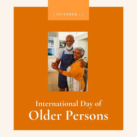 Senior Couple Celebrating International Day of Older Persons in Kitchen