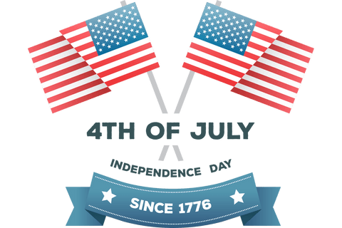 4th of July Independence Day Design on Transparent Background