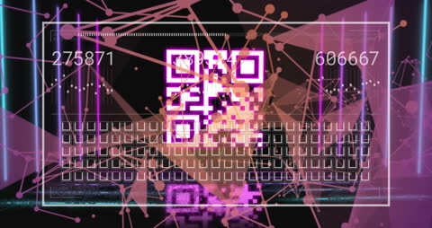 Digital QR Code with Connected Network and Data Nodes