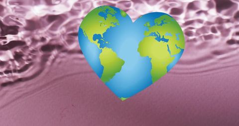 Heart-Shaped Globe Concept for Climate Awareness