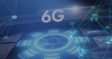 Futuristic 6G Network Interface with Glow Effects - Download Free Stock Images Pikwizard.com