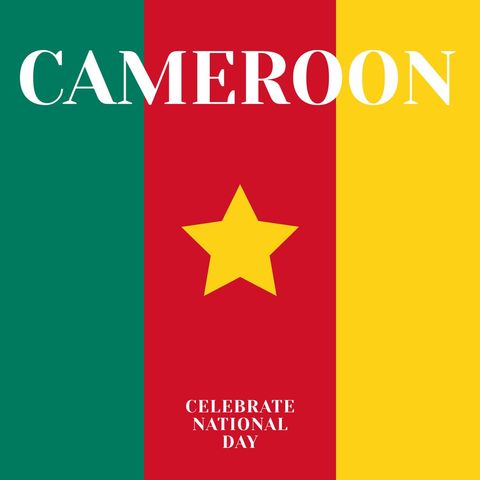 Cameroon National Day Celebration Concept with Flag - Download Free Stock Templates Pikwizard.com
