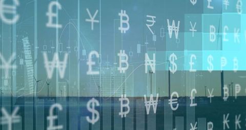 International currency over renewable wind turbines