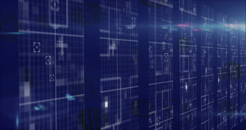 Abstract Digital Data Analytics Visualization in Motion