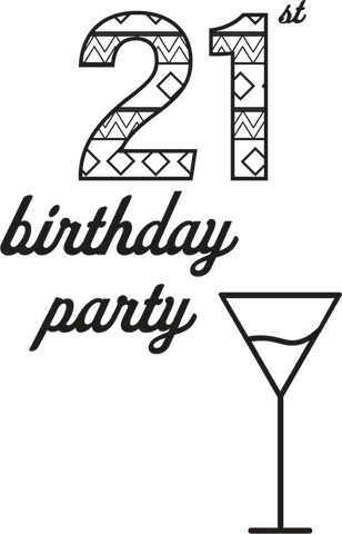 transparent 21st birthday party candle outline with martini glass - Download Free Stock Videos Pikwizard.com