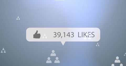 Digital Like Notification with Growing Count - Download Free Stock Images Pikwizard.com