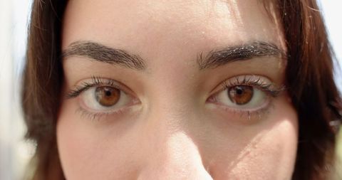 Close-Up of Woman's Expressive Eyes and Natural Beauty