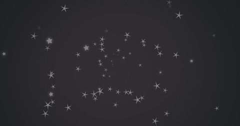 Glowing Stars Motion on Black Background