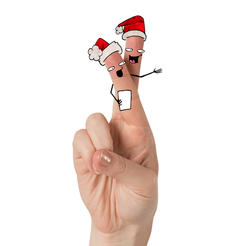 caucasian hand with festive fingers singing christmas song transparent - Download Free Stock Videos Pikwizard.com