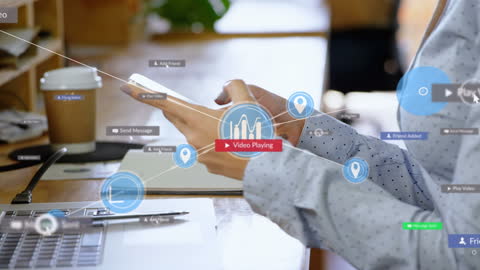 Interactive Social Media Experience with Overlay Graphics Concept