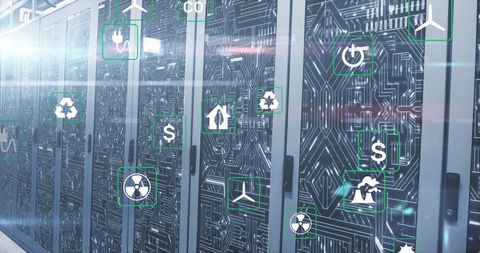 Sustainable Technology with Eco-Friendly Server Management - Download Free Stock Images Pikwizard.com