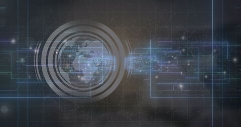 Abstract Digital Globe with Cybersecurity Elements - Download Free Stock Images Pikwizard.com