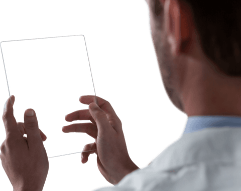 Doctor Using Transparent Glass Tablet for Futuristic Healthcare - Download Free Stock Videos Pikwizard.com