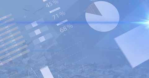 sustainability and data visualizations over wasteland background - Download Free Stock Images Pikwizard.com