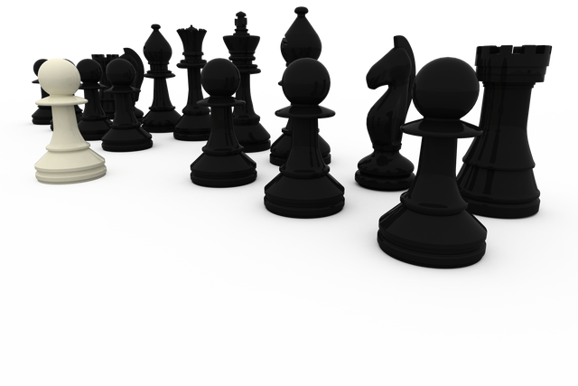 Focused White Pawn Transparent Chess Pieces Filled Opposition - Download Free Stock Videos Pikwizard.com