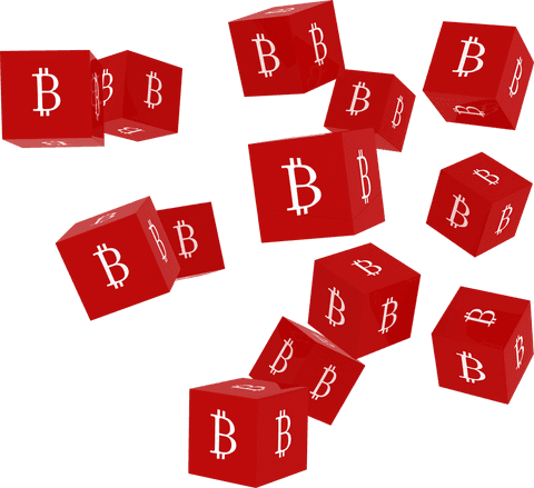 Floating Red Cubes with Bitcoin Symbols on Transparent Background - Download Free Stock Videos Pikwizard.com