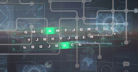 Futuristic Digital Interface with Global Network Projection - Download Free Stock Images Pikwizard.com