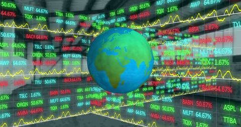 Global Financial Data Visualization with Stock Market Analytics - Download Free Stock Images Pikwizard.com