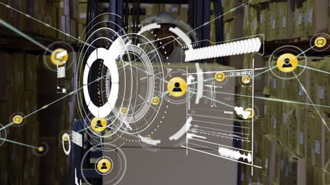 Innovative Logistics Data Network in High-Tech Warehouse