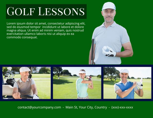 Professional Golf Instruction for All Skill Levels with Experienced Instructor - Download Free Stock Templates Pikwizard.com