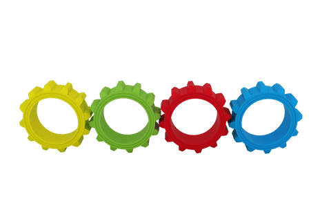 colorful plastic gears on transparent background - Download Free Stock Videos Pikwizard.com