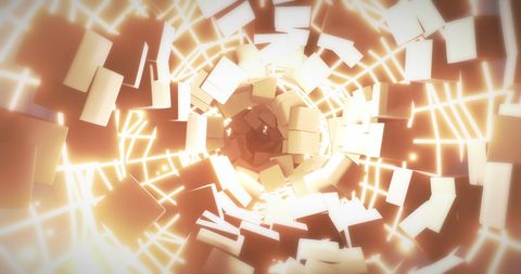 futuristic moving tile tunnel with abstract lights - Download Free Stock Images Pikwizard.com