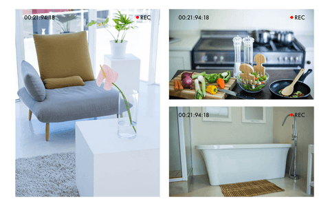 Transparent CCTV Mockup Kitchen Living Room Bathroom Interiors - Download Free Stock Videos Pikwizard.com