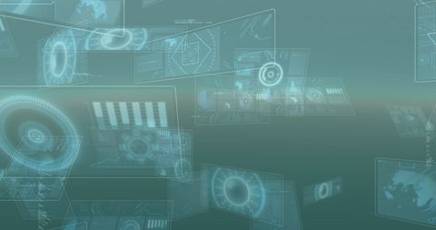 futuristic data interface with digital holographics - Download Free Stock Images Pikwizard.com