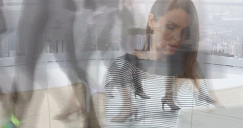 Conceptual Blend of Remote Work and Urbanization