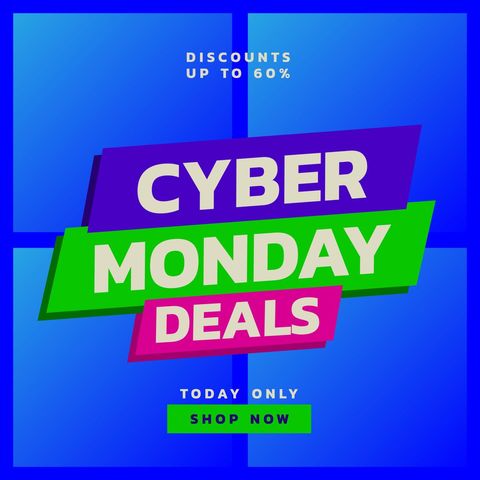 Cyber Monday Sale Announcement with Colorful Design - Download Free Stock Templates Pikwizard.com