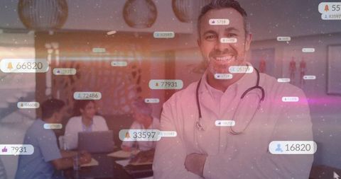 Confident Doctor Leading in Digital Healthcare