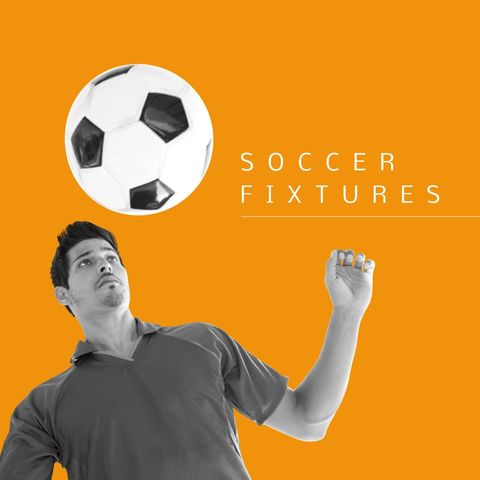 Soccer Player with Ball Balancing on Orange Background - Download Free Stock Templates Pikwizard.com
