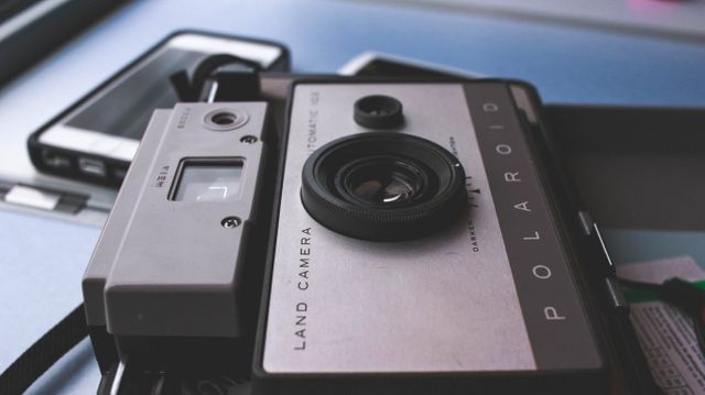 Polaroid camera lens  - Download Free Stock Photos Pikwizard.com