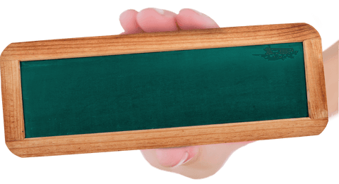 hand holding small rectangular green board with copy space transparent background - Download Free Stock Videos Pikwizard.com