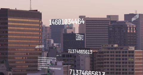 Abstract Digital Data Streams Flowing Over City Skyline - Download Free Stock Images Pikwizard.com