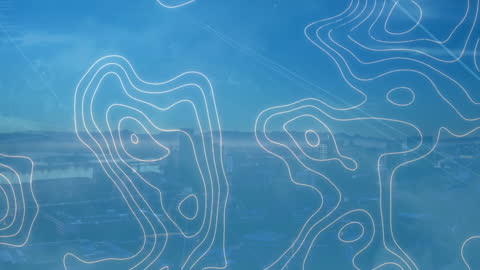 Digital Network and Topography over Mountainous Landscape