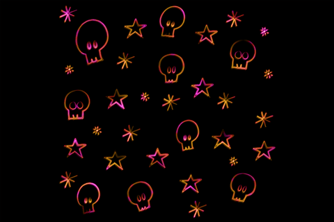 Vibrant Skull and Star Pattern Vector on Transparent Background - Download Free Stock Videos Pikwizard.com