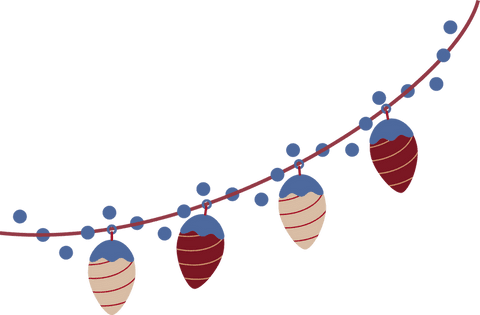 festive pinecone string lights on red cord with transparent background - Download Free Stock Videos Pikwizard.com