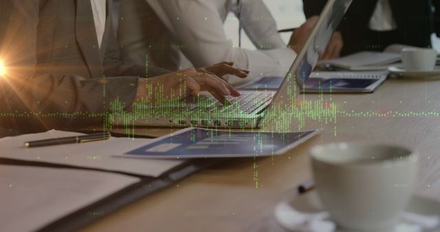 Business Professionals Analyzing Data on Laptop in Conference Room - Download Free Stock Images Pikwizard.com