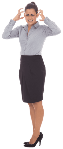 angry businesswoman struggling with frustration on transparent background - Download Free Stock Videos Pikwizard.com