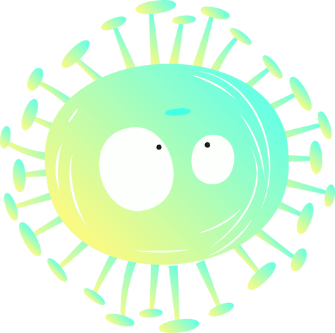 conceptual virus with gradient design on transparent background - Download Free Stock Videos Pikwizard.com