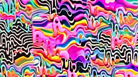 Vibrant Abstract Wavy Lines with Bold Colorations