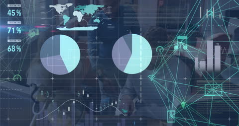 Global Business Infographics and Diverse Team Collaboration