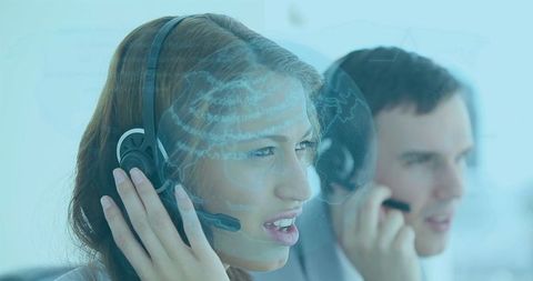 Smiling Call Center Agent Using Modern AI Technological Tools
